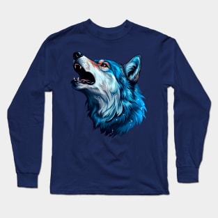 Sky wolf print Long Sleeve T-Shirt